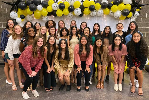 Contributed Photo Members from the varsity and the junior varsity Lady Tigers volleyball teams are pictured during the volleyball banquet.