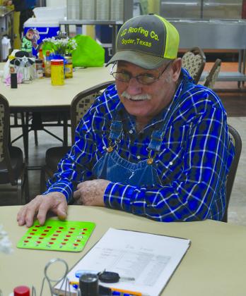 David Frazier played Bingo at the Scurry County Senior Citizen Center Wednesday morning.